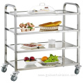 Square Tube Room Service Food Transport Cart Trolley